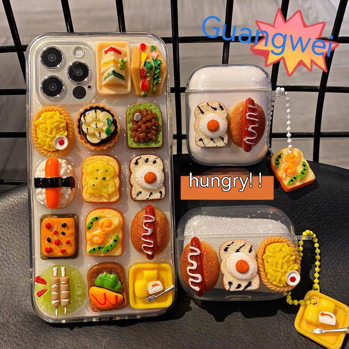 Three-dimensional Snack Sushi Creative Transparent Epoxy Phone Case