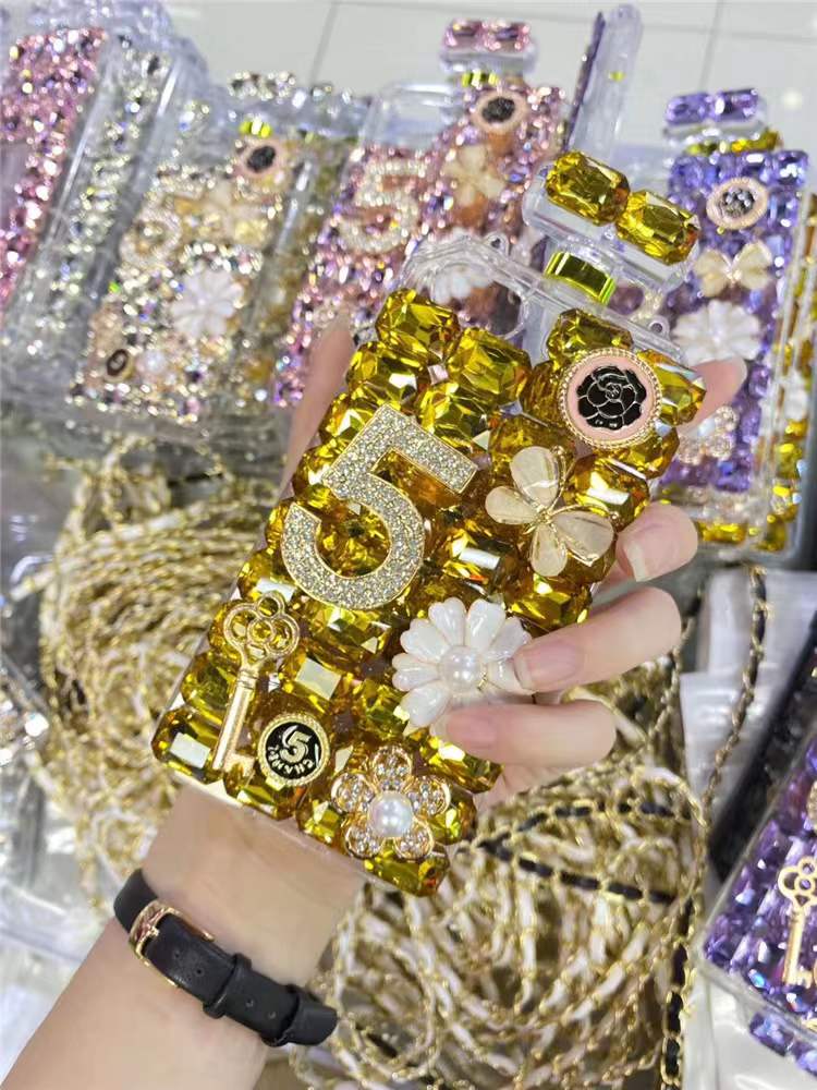 Luxury Rhinestone Phone Case Diagonal Span Cover