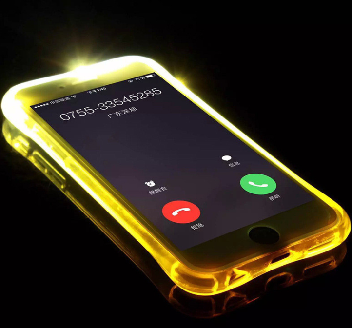 Compatible With LED TPU Case Cases Transparent Luminous Back Cover
