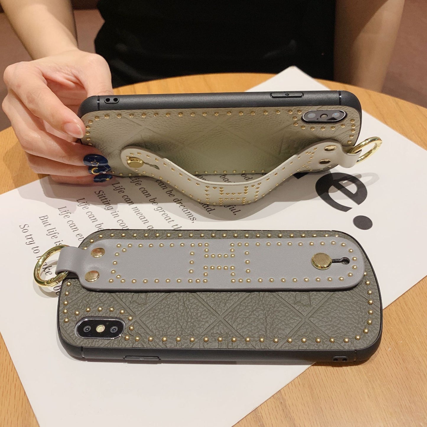 Compatible with Apple , Luxury leather phone case