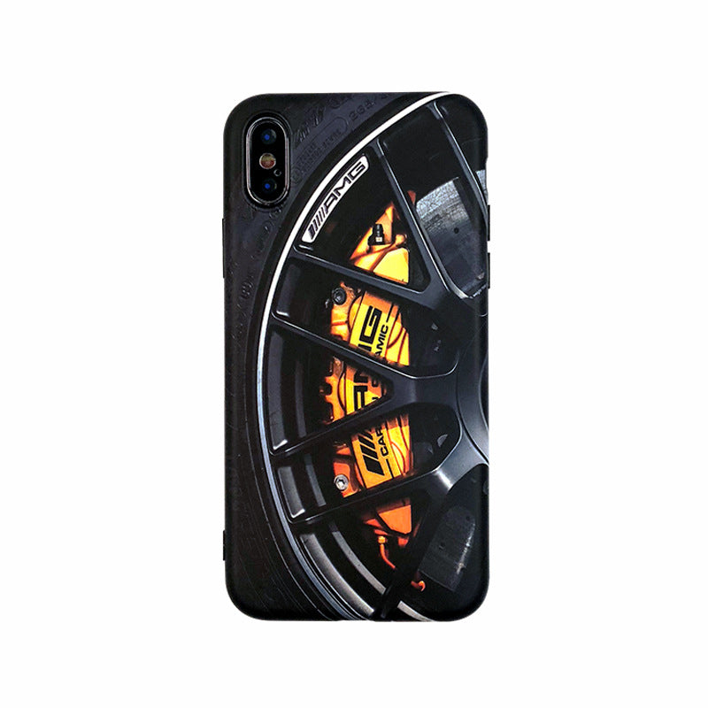 Luxury Soft Silicone Phone Case Sports Car Wheels Rims Vehicles