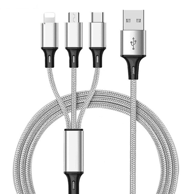 3 In 1 USB Cable For 'IPhone XS Max XR X 8 7 Charging Charger Micro USB Cable For Android USB TypeC Mobile Phone Cables