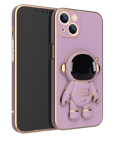 3D Astronaut Phone Case Anti-Drop Electroplating Bracket