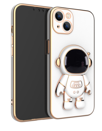 3D Astronaut Phone Case Anti-Drop Electroplating Bracket