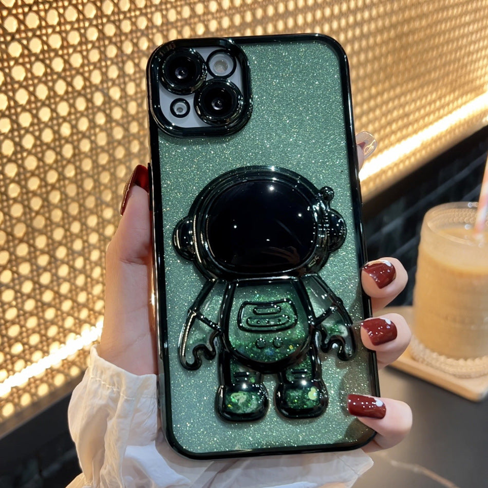 Astronaut Spaceman Quicksand Phone Case Electroplating